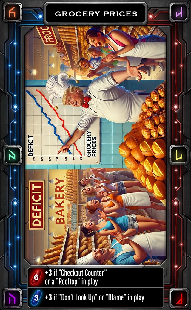 Presidency or Prison card: Grocery Prices