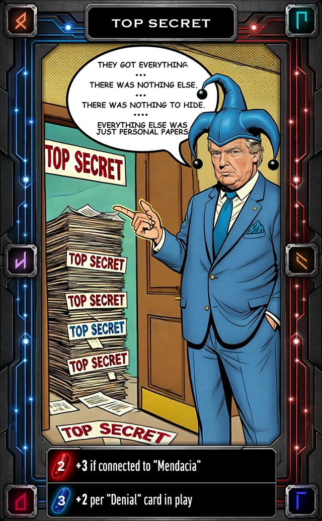 Presidency or Prison card: Top Secret